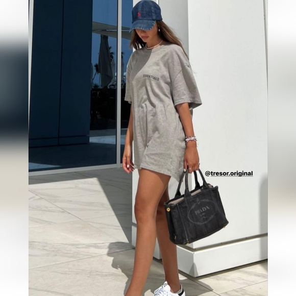 SOLD ‼️PRADA Canapa EUC Denim Black Mini Tote w/Strap - Picture 4 of 17